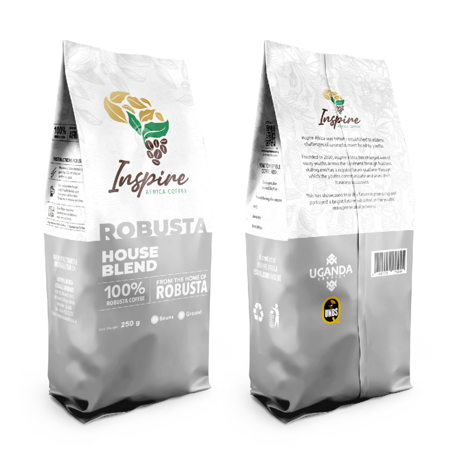 Inspire Africa Coffee – House Blend (100% Robusta)