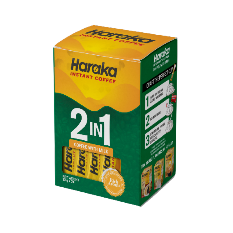 Haraka 2-in-1 Instant Coffee (Coffee & Milk) – Sugar-Free, Creamy & Rich