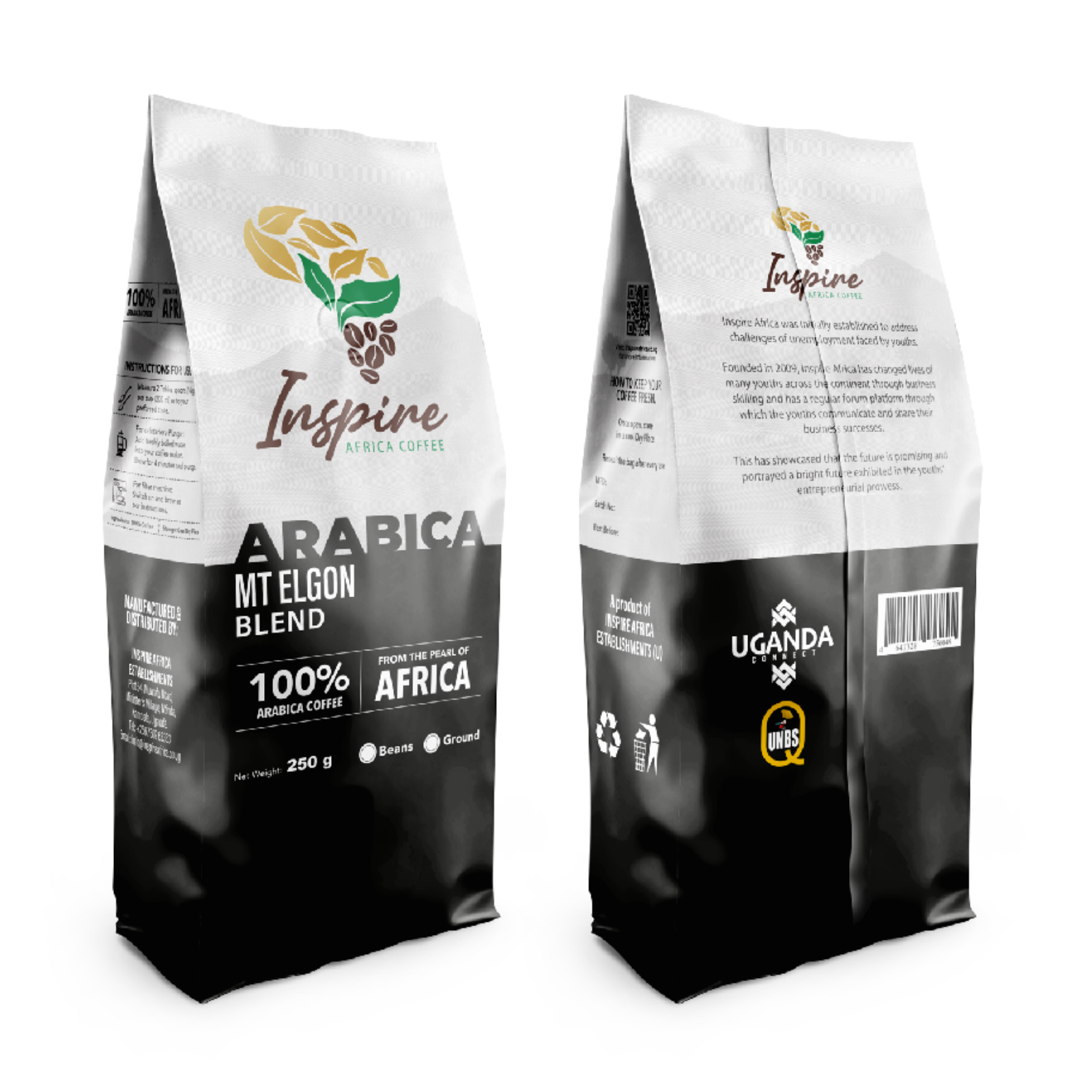 Inspire Africa Coffee – Mt. Elgon Blend (100% Arabica)